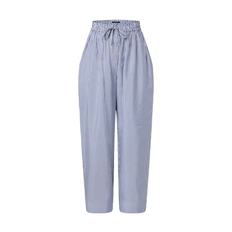 pinstripe silk baggy pajamas.